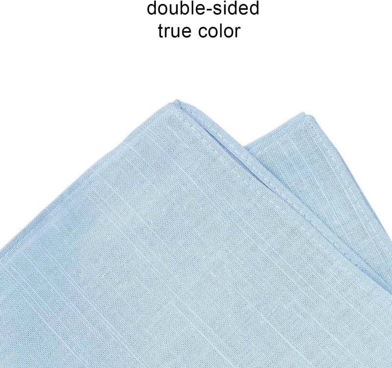BELLUNO Solid Pocket Square for Men, Cotton and Linen Blend - Image 2